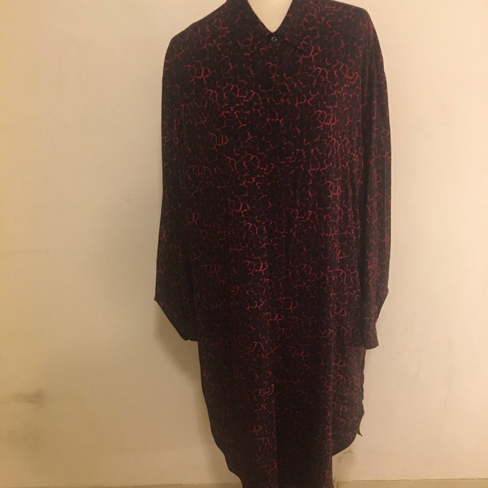 Marina Sport Long Sleeve Red Cheetah Print Dress - Gem